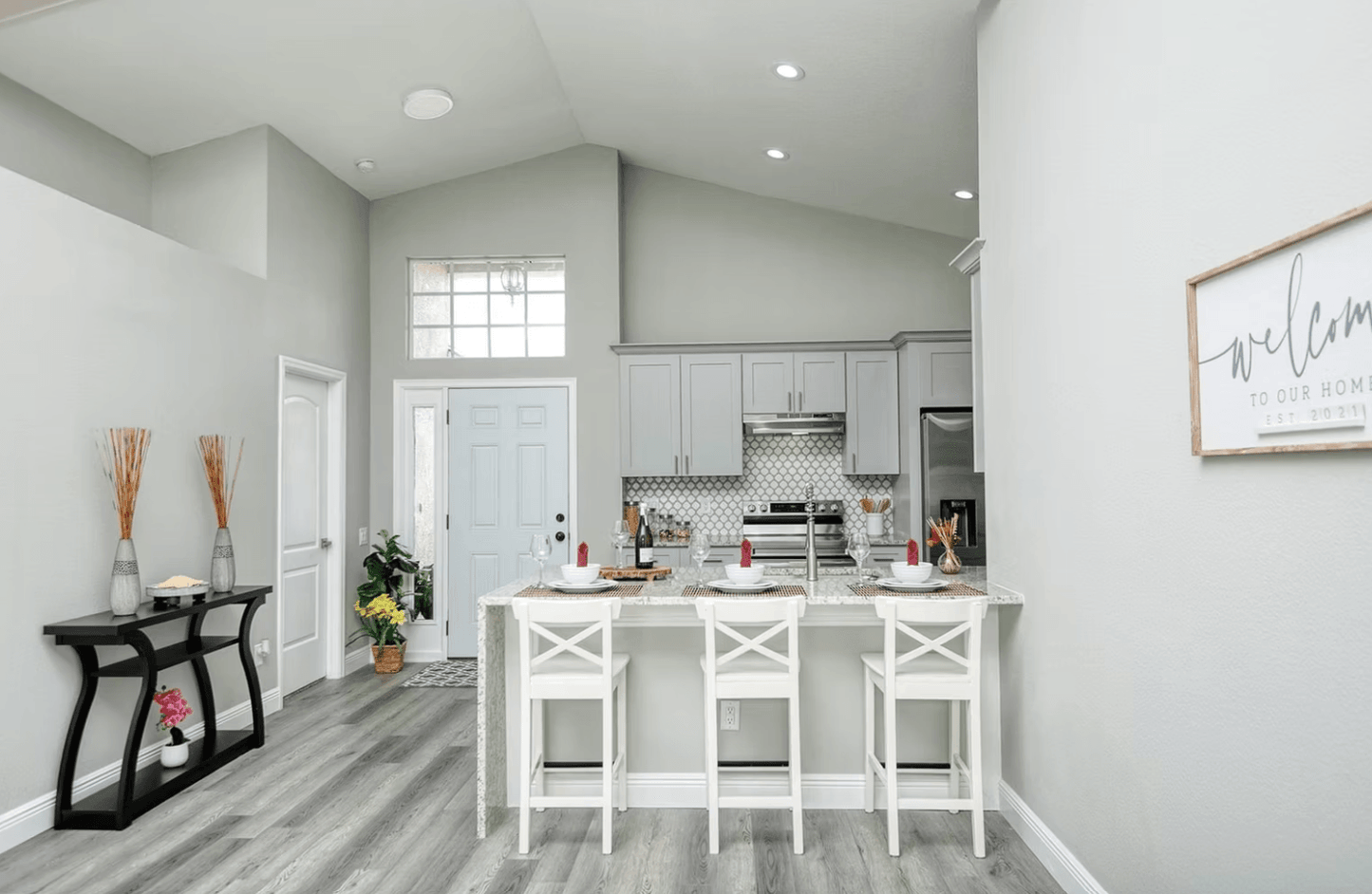 Dove Gray Custom Kitchen Cabinets