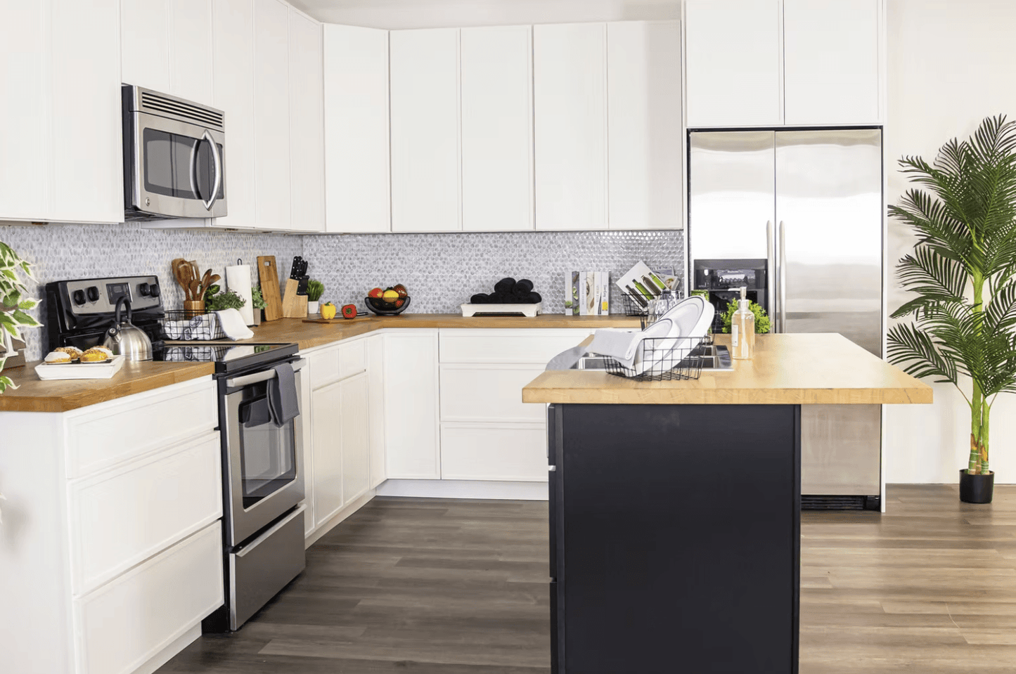 Slim Shaker Alabaster Kitchen Island