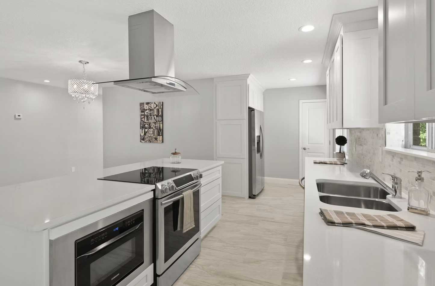 White Shaker Cabinet Kitchen Design
