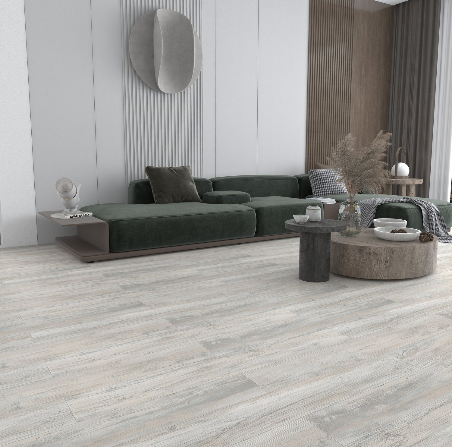 AR waterproof rigid core LVP flooring in a finished room