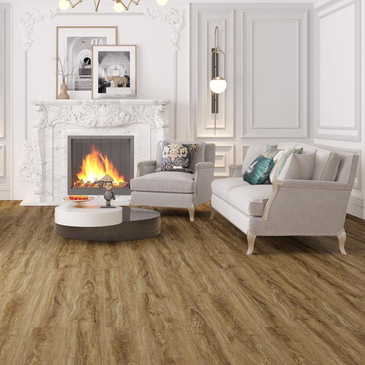 CC affordable waterproof rigid core LVP flooring room scene