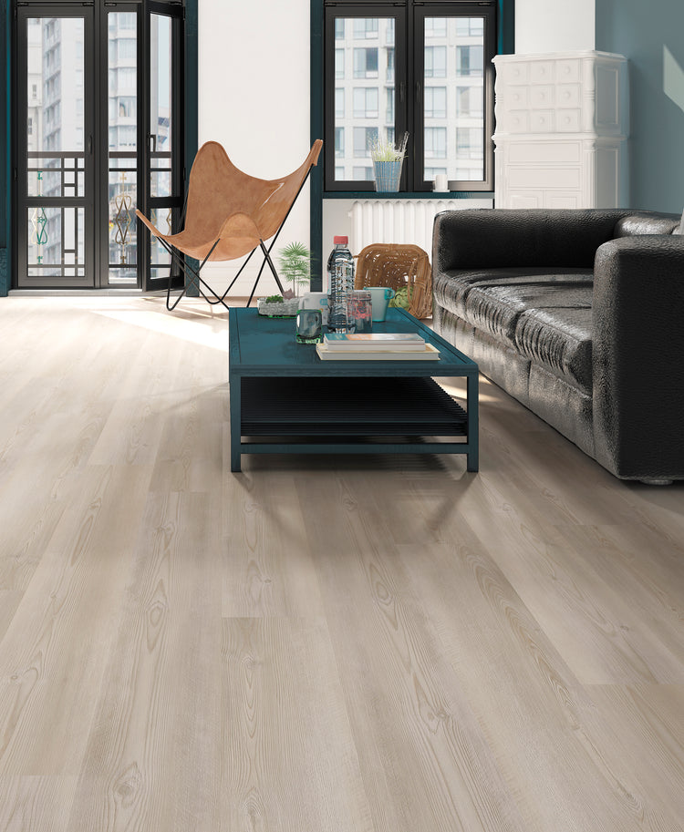 PR Pro wood-grain waterproof LVP flooring room scene