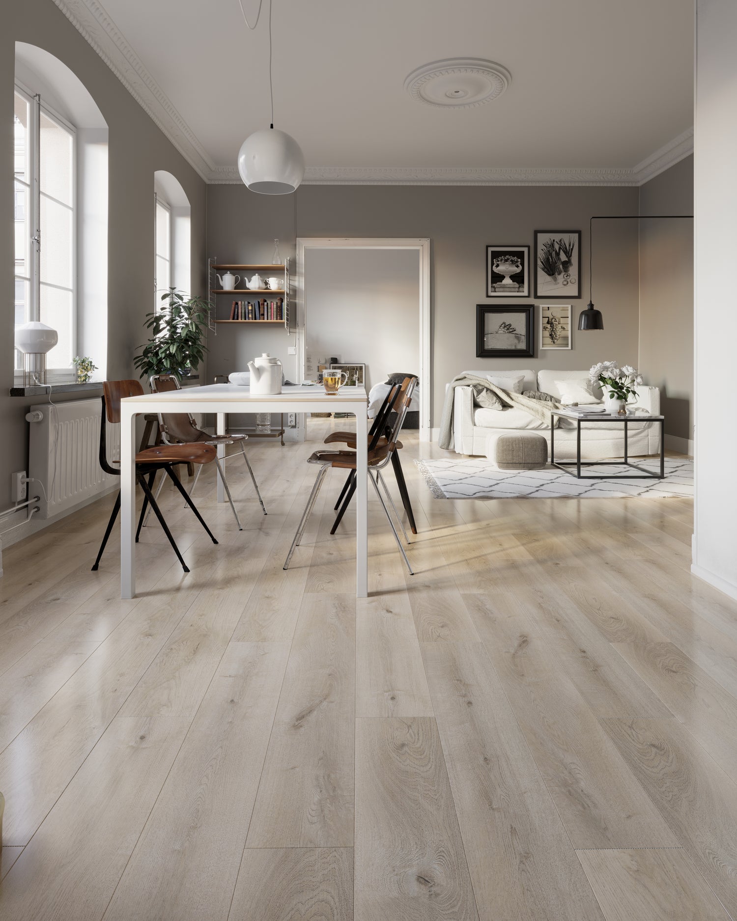 PL Premium water-resistant wood-look laminate flooring room scene