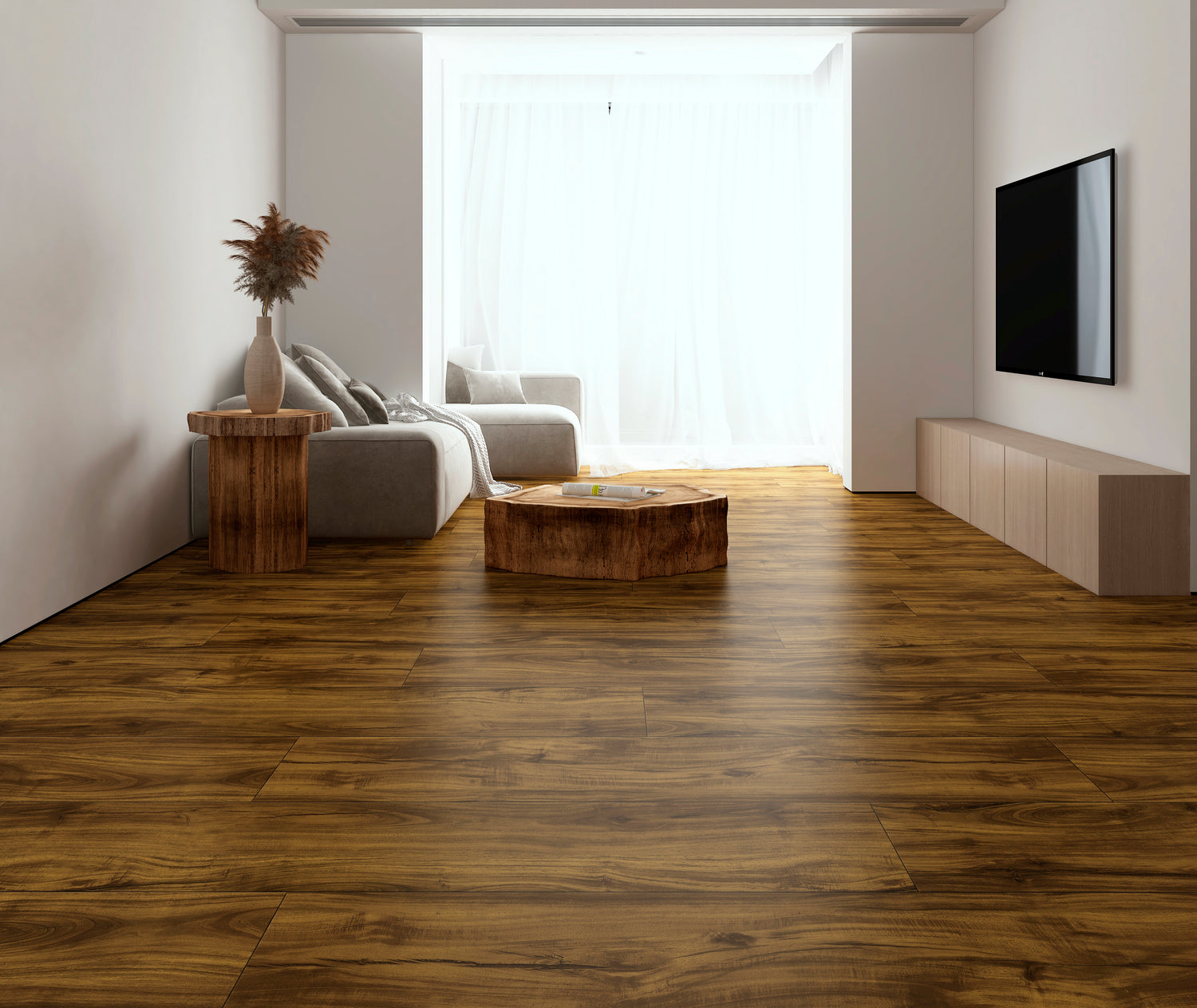 WG waterproof WPC engineered vinyl flooring room scene