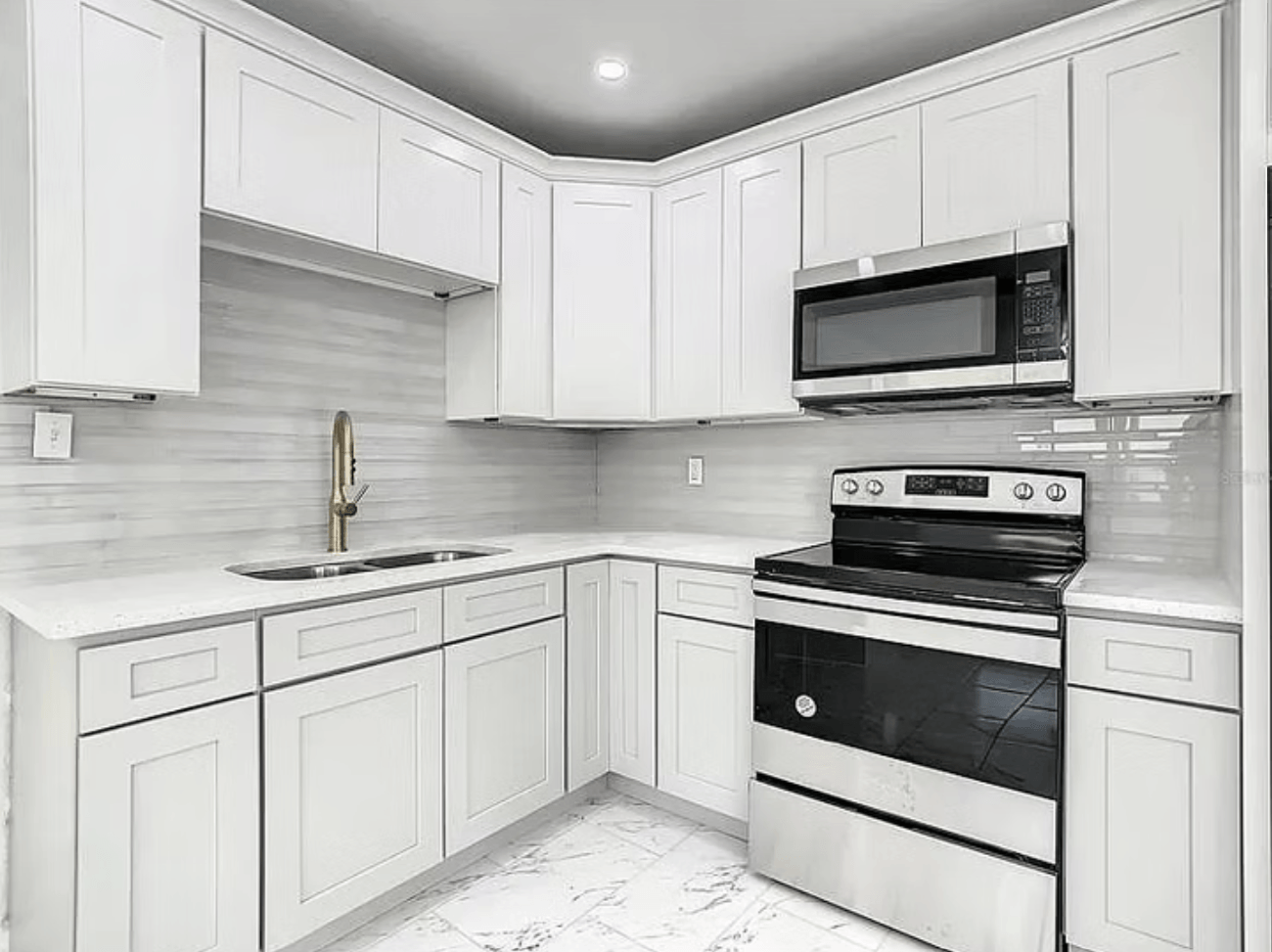 Dove Gray Kitchen Cabinet Island