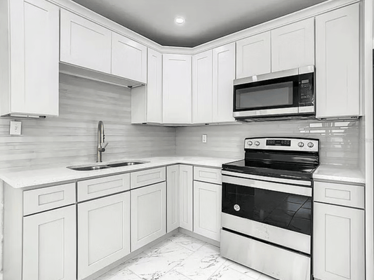 Dove Gray Kitchen Cabinet Island