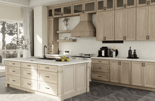 European White Oak Kitchen Island Cabinets