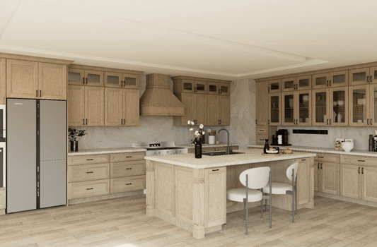 European White Oak Pantry Cabinets