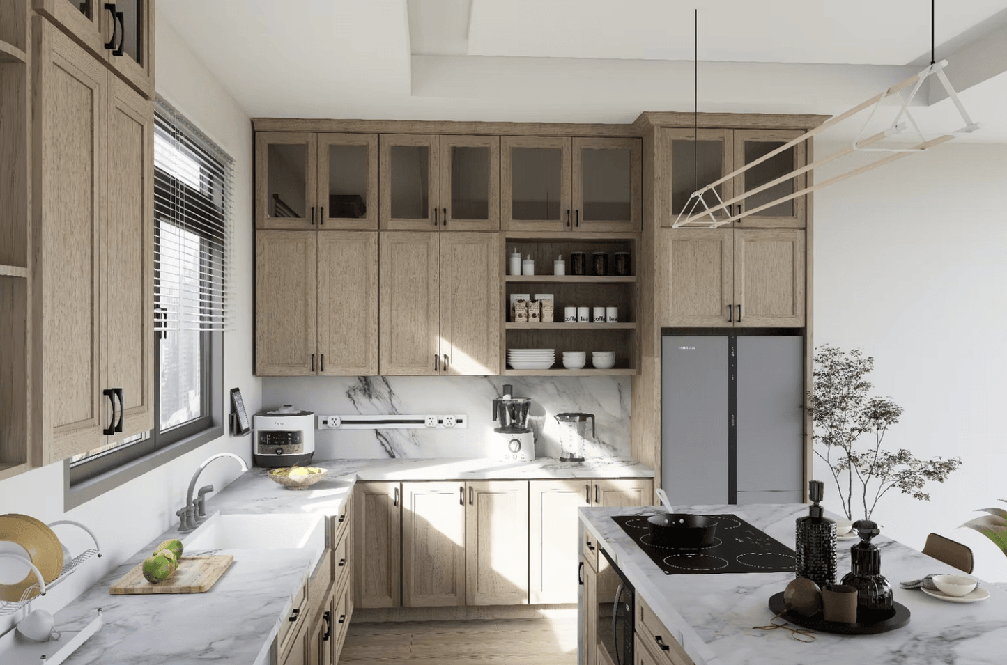 European White Oak Shaker Cabinets