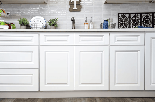Glacier White Kitchen Island Cabinets