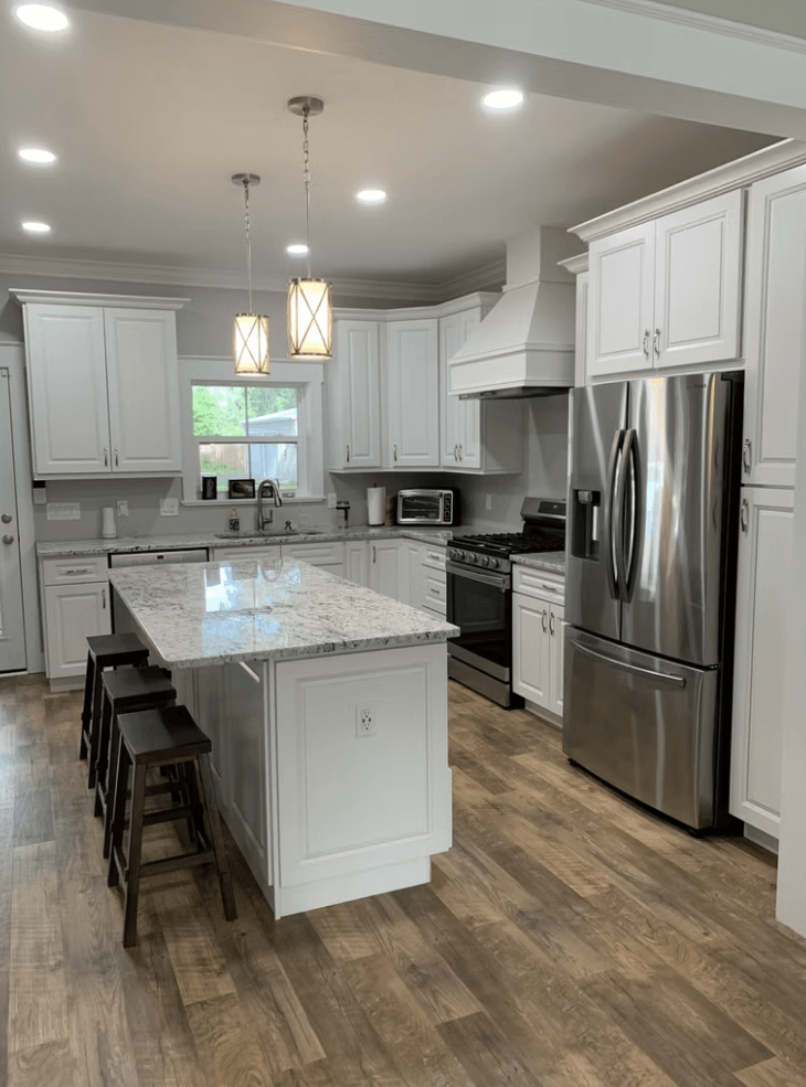 Glacier White Modern Kitchen Remodel