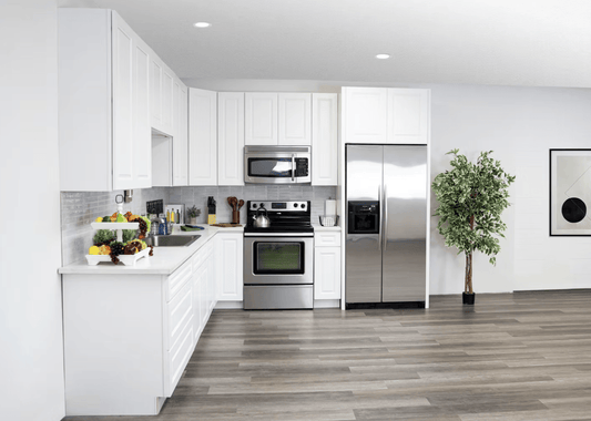Glacier White Shaker Kitchen Cabinets