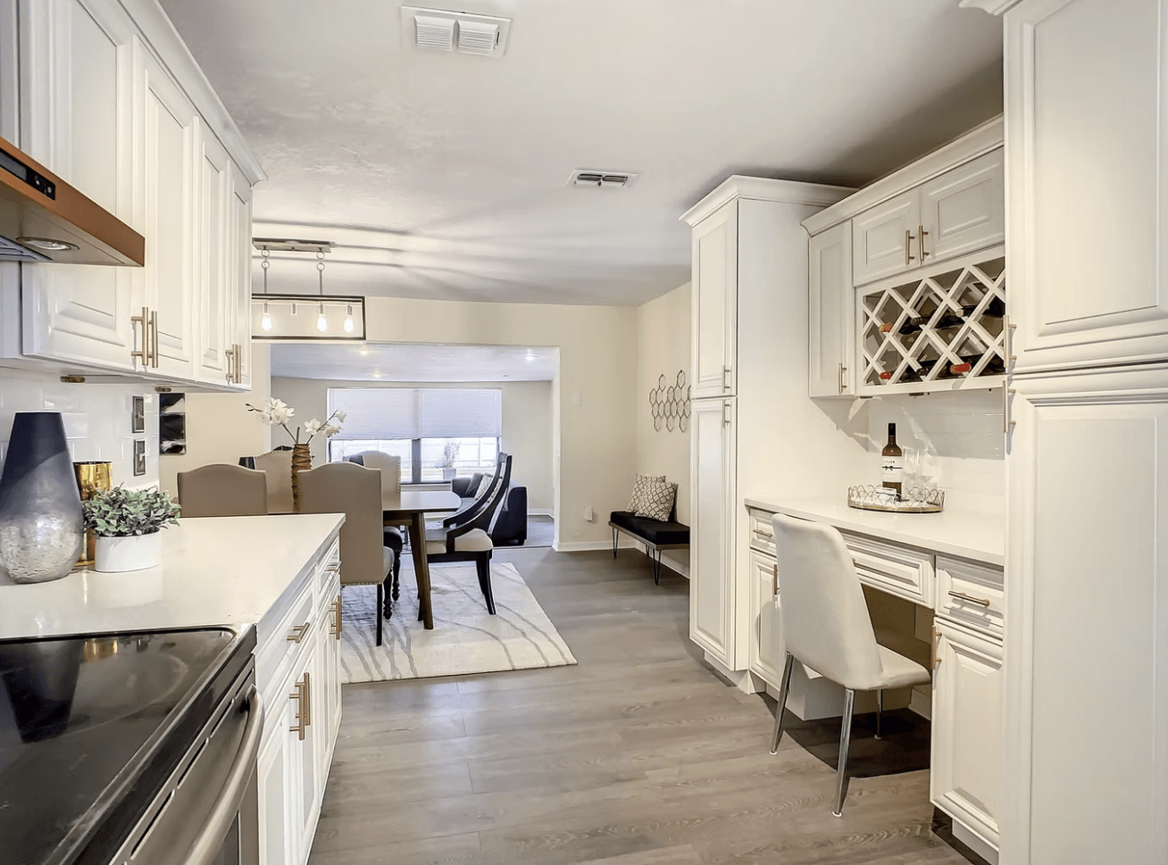Pearl White Modern Kitchen Remodel