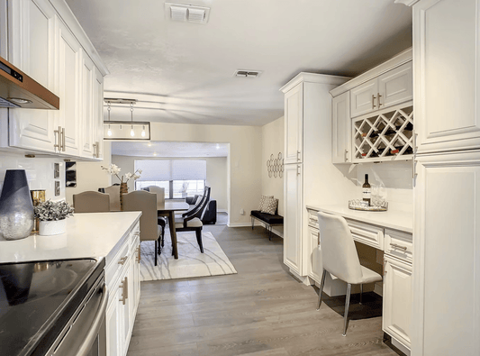 Pearl White Modern Kitchen Remodel