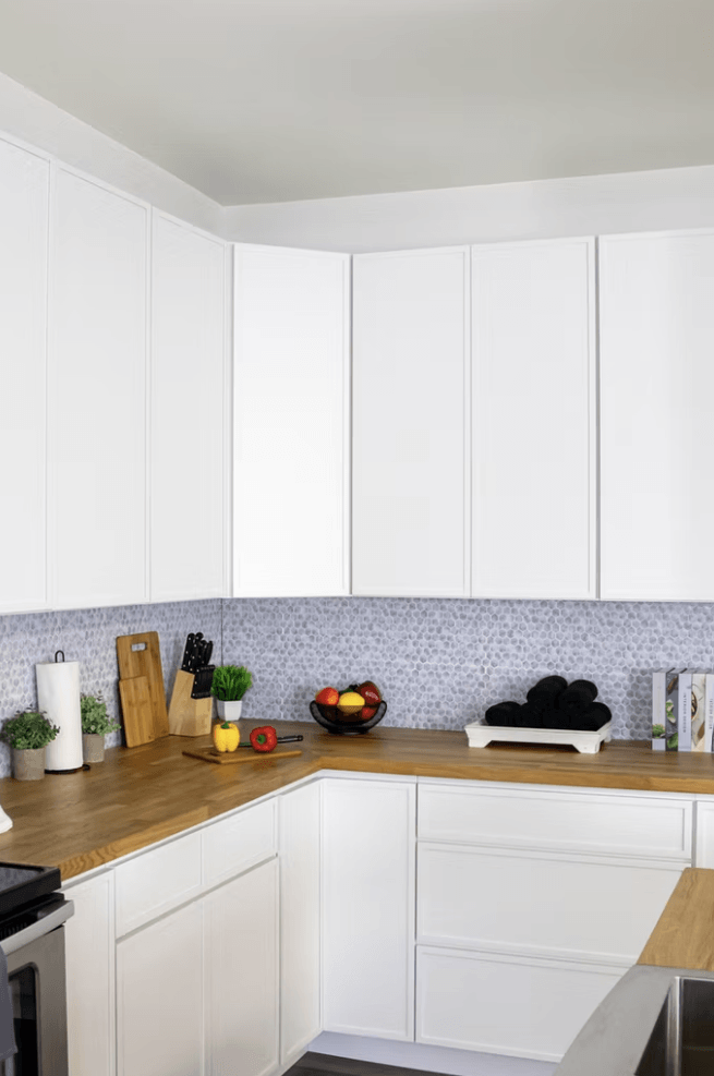 Slim Shaker Alabaster White Kitchen Remodel