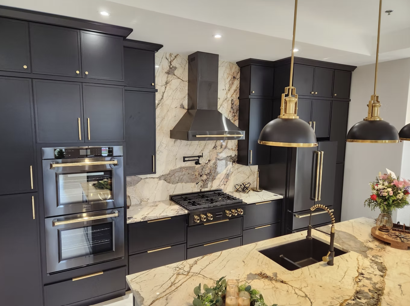 Slim Shaker Ebony Soft Close Cabinets